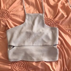 Baby blue charlotte russe halter crop top large
